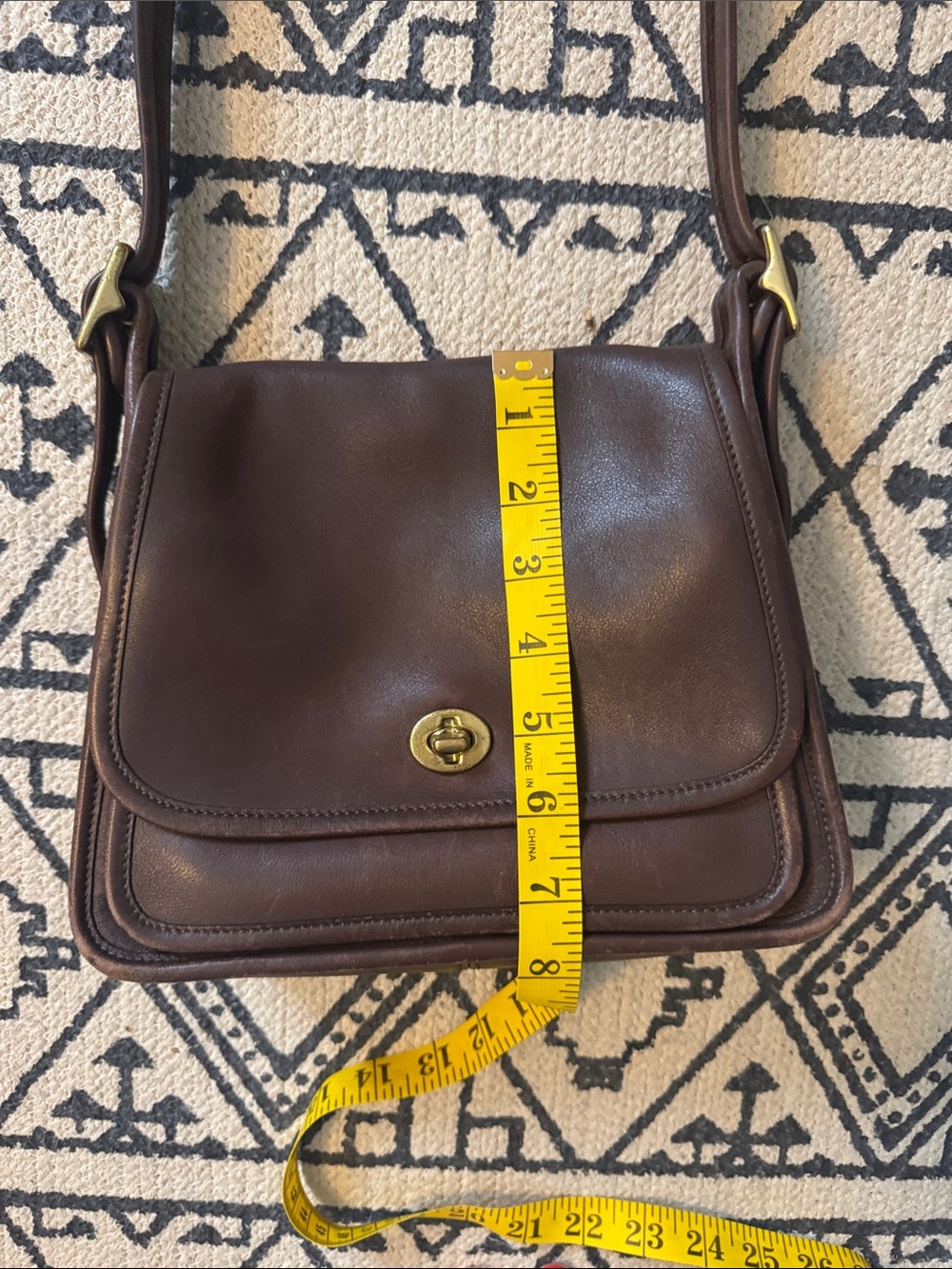 Vintage Coach Rambler's Legacy Bag (Style 9061) Mahogany Leather - Picture 15 of 16